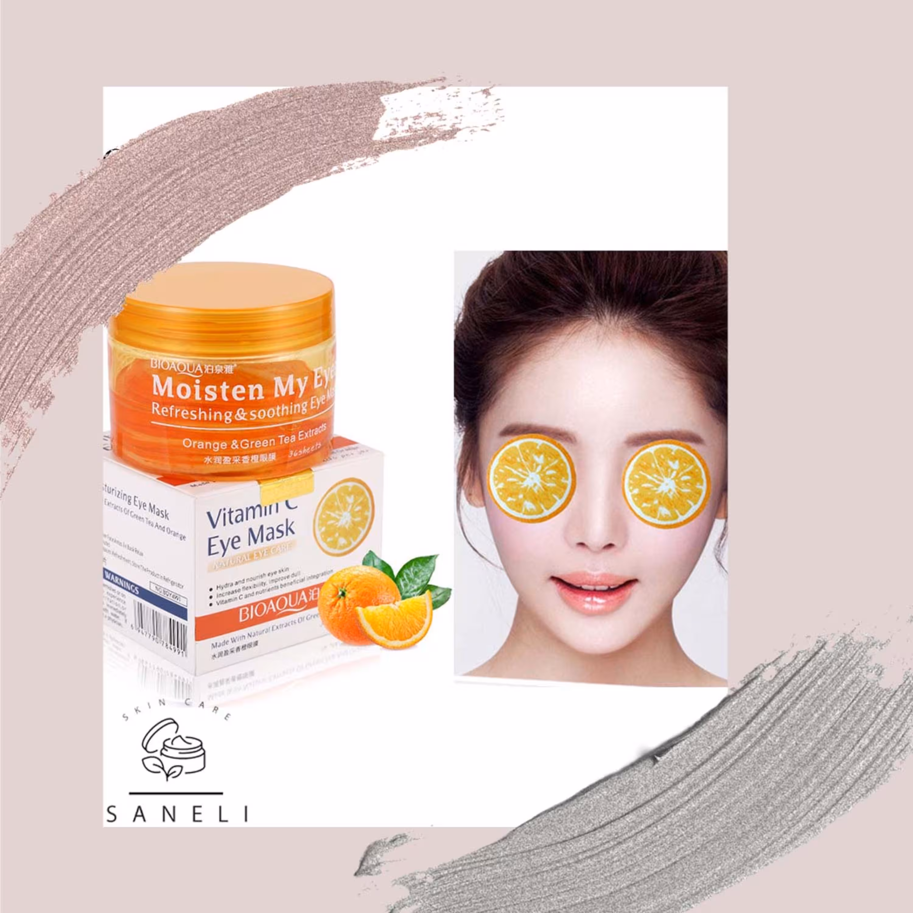 پچ دور چشم پرتقال بیوآکوا غنی از ویتامین سی