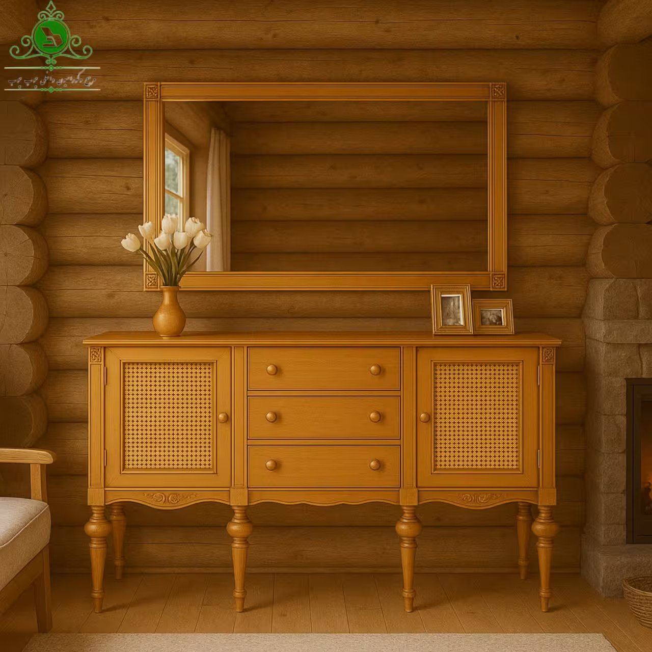 آینه و کنسول مدل روستیک