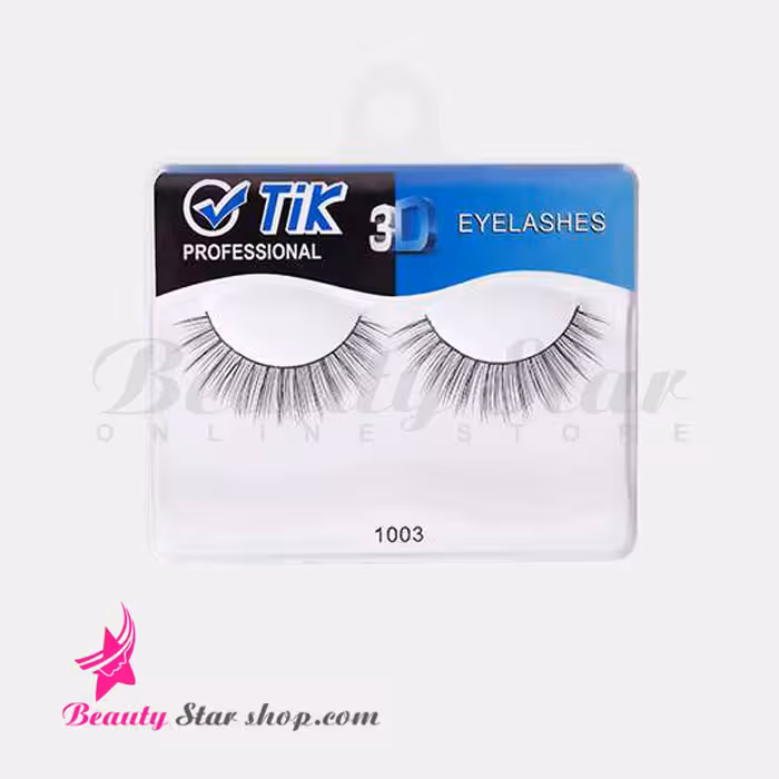 مژه مصنوعی سه بعدی جلد آبی تیک مدل 1003