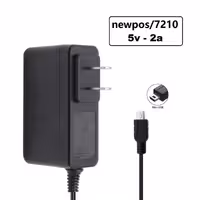 شارژر کارتخوان 5v/2a نیوپوز newpos 7210 طول سیم 100 سانتی متر فیش مینی یو اس بی MINI USB