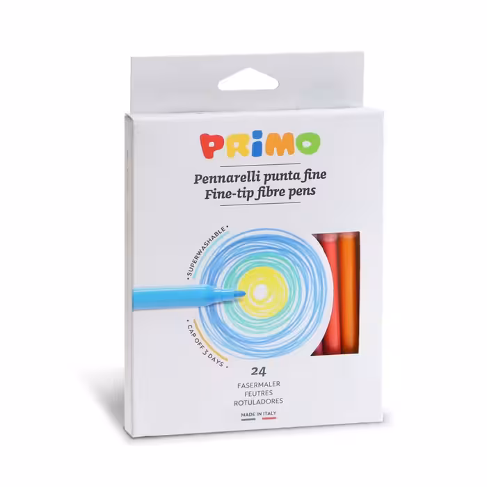 ماژیک نقاشی24رنگ قابل شستشو جعبه مقوایی پریمو کد602PEN24