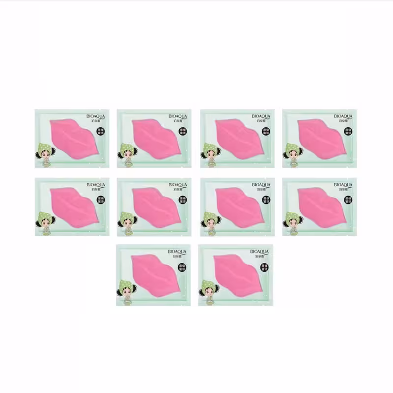 ماسک لب بایو آکوا مدل کلاژن وزن 8 گرم مجموعه 10 عددی 