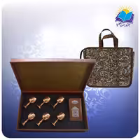 دیوان حافظ پالتویی با 6 عدد جام مسی و ساک ترمه کد 90241