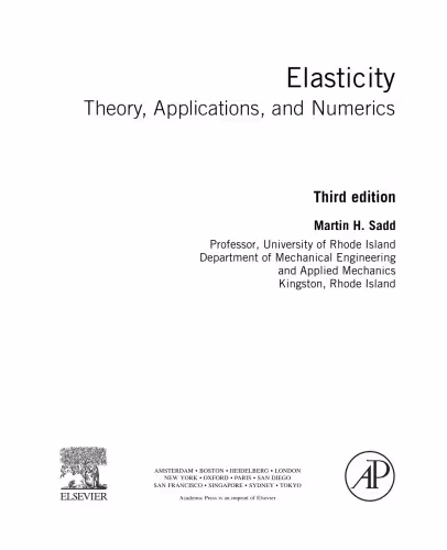 خرید و دانلود نسخه کامل کتاب Elasticity. Theory, Applications, and Numerics