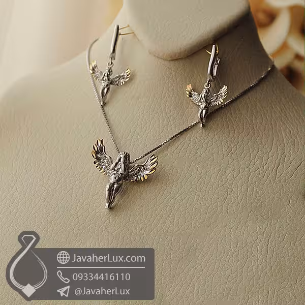 نیم ست نقره فرشته _ کد : 100674