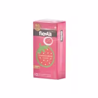 کاندوم خاردار فیستا 12 عددی مدل Strawberry Dotted کد CO1169