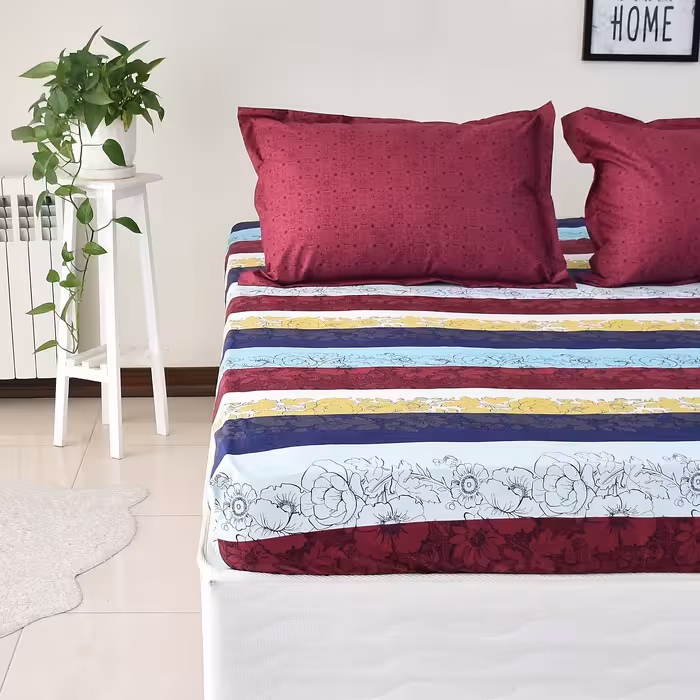 سرویس ملحفه بومرنگ مدل VitaR-160 دونفره 3 تکه