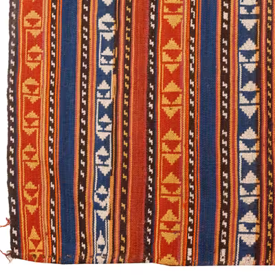 جاجیم قدیمی دستباف سه و نیم متری سی پرشیا کد 187407