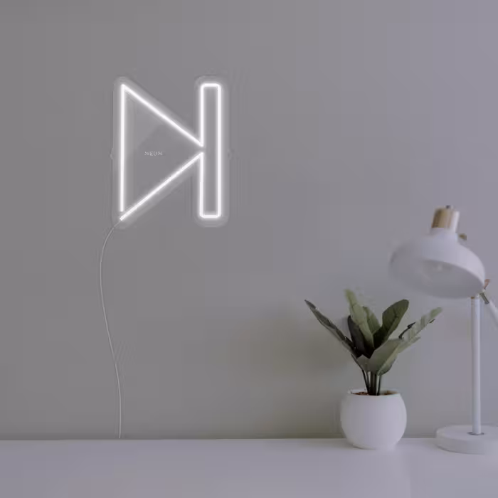 چراغ دیواری نئون دیزاین طرح Next_WHT