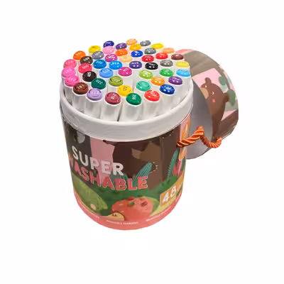 ماژیک رنگ آمیزی بیسیک مدل whashable-S-048 کد 159039 بسته 48 عددی