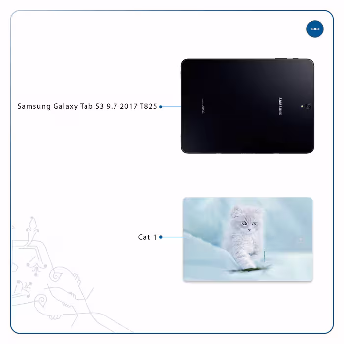 برچسب پوششی ماهوت مدل Cat-1 مناسب برای تبلت سامسونگ Galaxy Tab S3 9.7 2017 T825