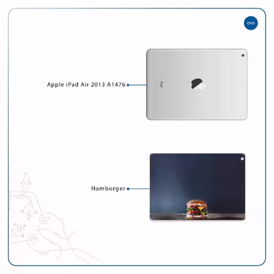 برچسب پوششی ماهوت مدل Hamburger مناسب برای تبلت اپل iPad Air 2013 A1476