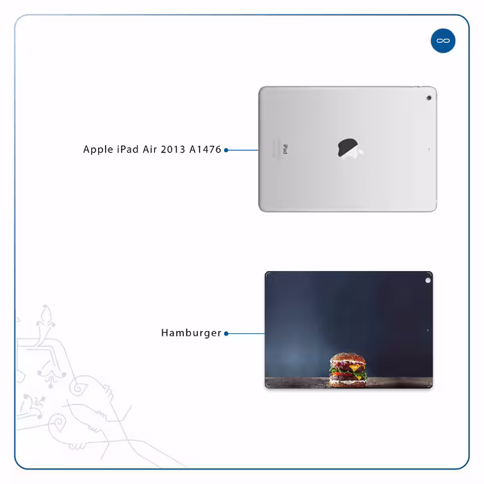 برچسب پوششی ماهوت مدل Hamburger مناسب برای تبلت اپل iPad Air 2013 A1476
