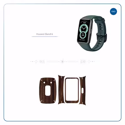 برچسب ماهوت طرح Dark Walnut Wood مناسب برای ساعت هوشمند هوآوی band 6