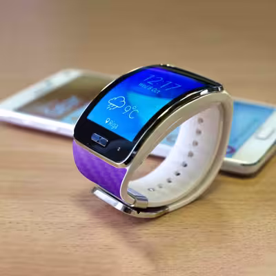 برچسب ماهوت طرح Purple-Fiber مناسب برای ساعت هوشمند سامسونگ Galaxy Gear S