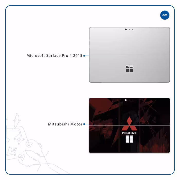برچسب پوششی ماهوت مدل Mitsubishi Motor مناسب برای تبلت مایکروسافت Surface Pro 4 2015