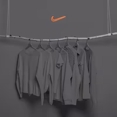 چراغ دیواری نئون دیزاین طرح Nike_ORG