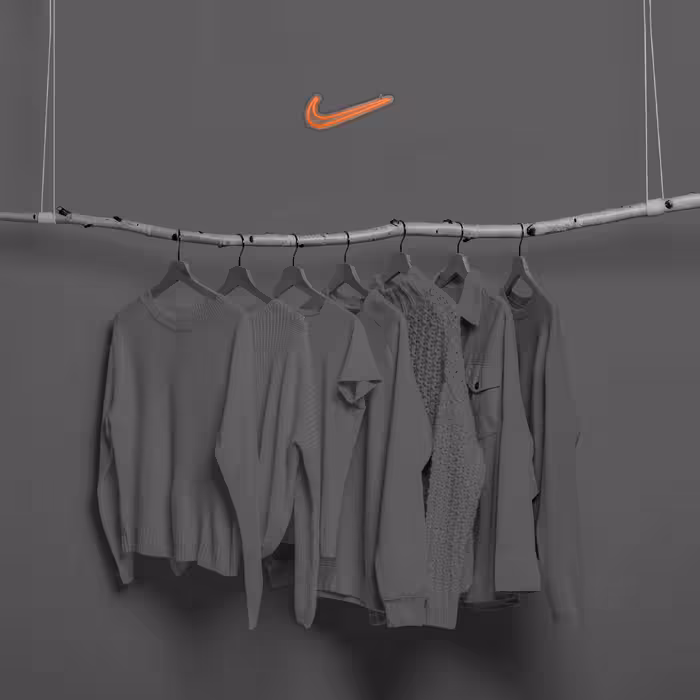 چراغ دیواری نئون دیزاین طرح Nike_ORG