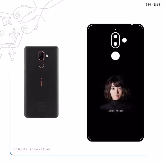 برچسب پوششی ماهوت مدل Portrait of an Asian Woman مناسب برای گوشی موبایل نوکیا 7 Plus