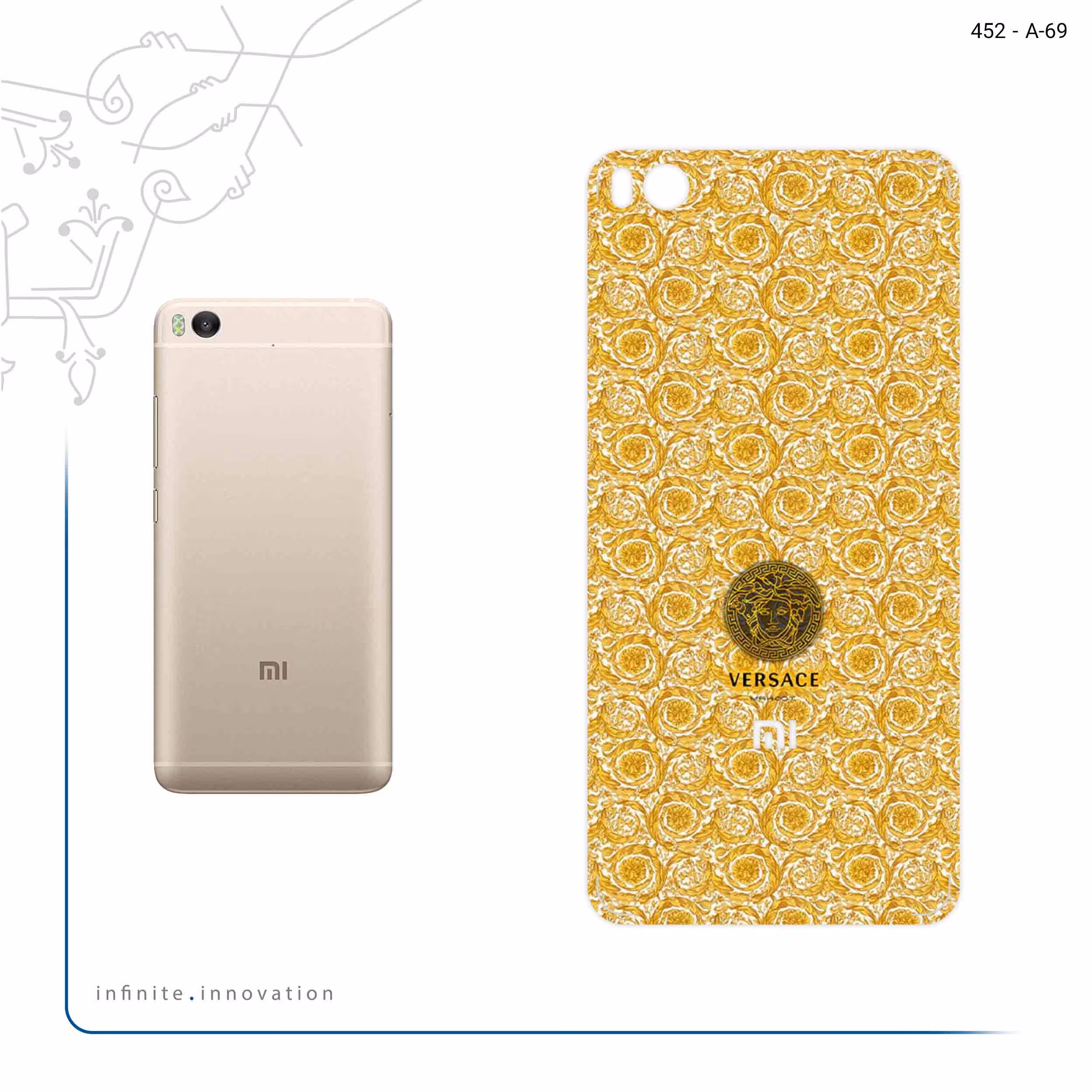 برچسب پوششی ماهوت مدل versace مناسب برای گوشی موبایل شیائومی Mi 5s