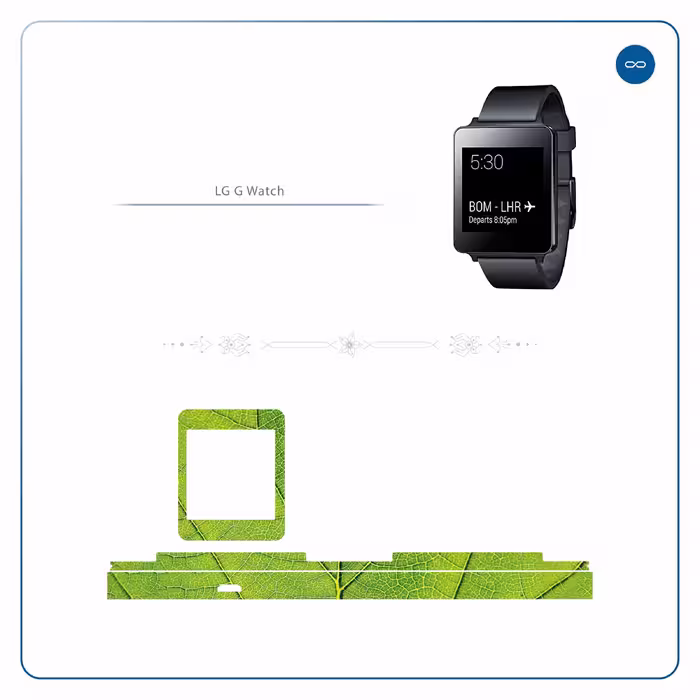 برچسب ماهوت طرح Leaf Texture مناسب برای ساعت هوشمند ال جی G Watch