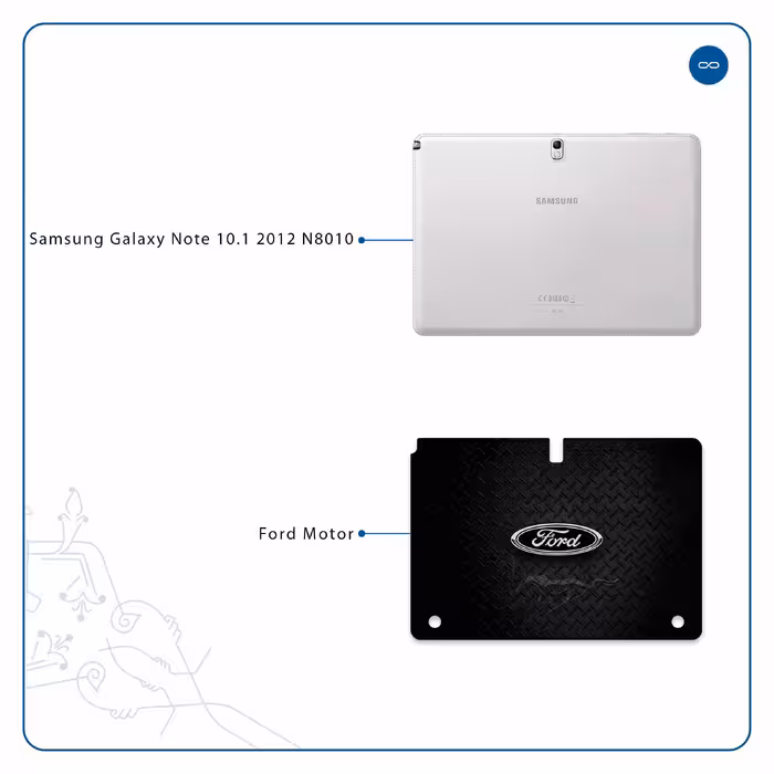 برچسب پوششی ماهوت مدل Ford Motor مناسب برای تبلت سامسونگ Galaxy Note 10.1 2012 N8010