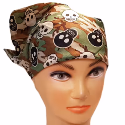 دستمال سر و گردن مدل چریکی اسکلت Rokh133