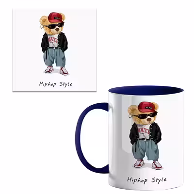 ماگ طرح خرس پولو کد 1200 به همراه زیر لیوانی