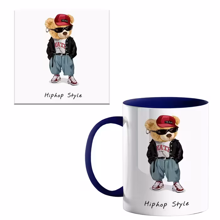 ماگ طرح خرس پولو کد 1200 به همراه زیر لیوانی