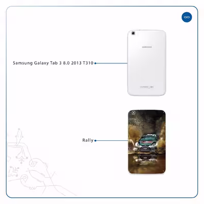 برچسب پوششی ماهوت مدل Rally مناسب برای تبلت سامسونگ Galaxy Tab 3 8.0 2013 T310