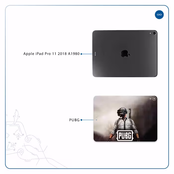برچسب پوششی ماهوت مدل Pubg-Game مناسب برای تبلت اپل iPad Pro 11 2018 A1980