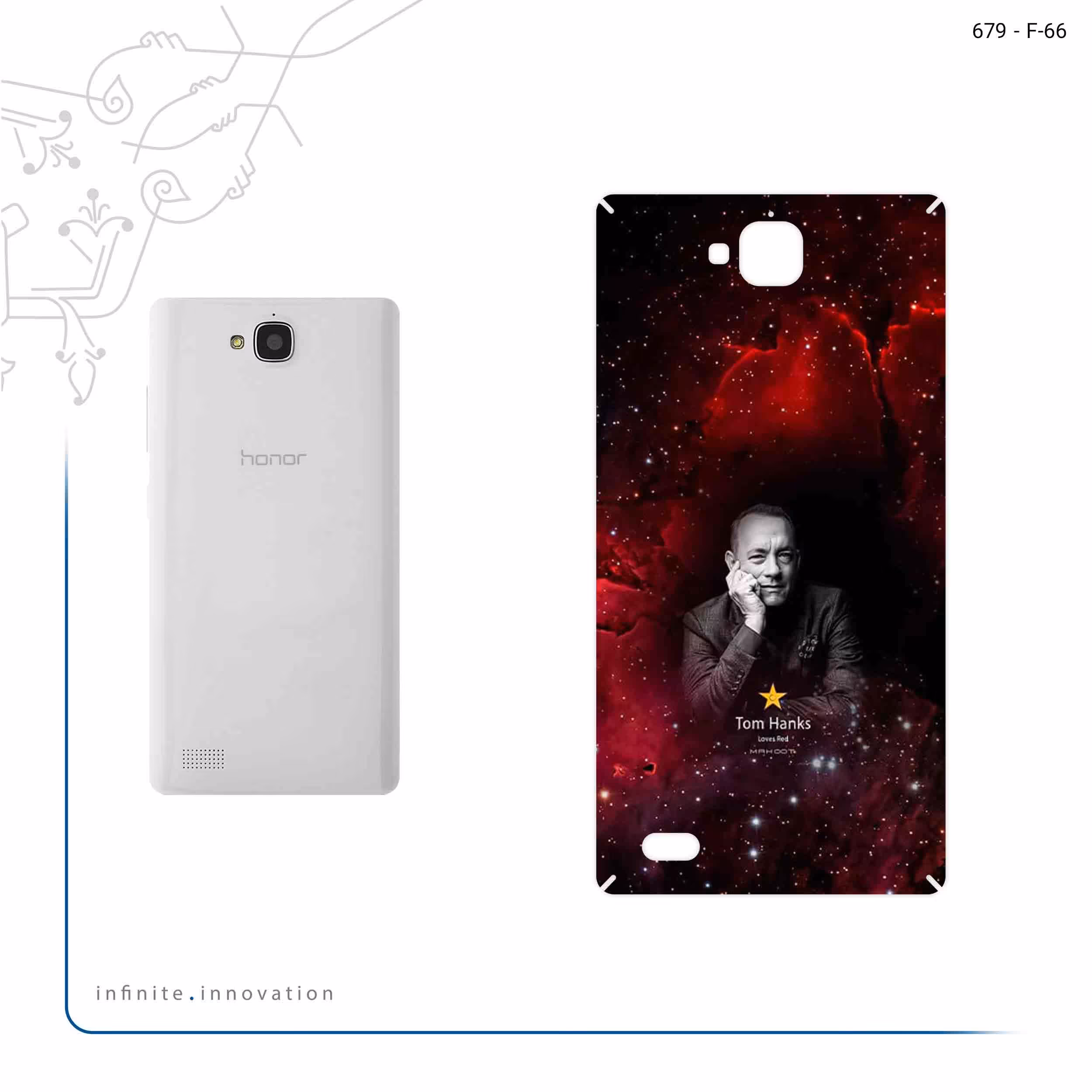 برچسب پوششی ماهوت مدل Tom Hanks مناسب برای گوشی موبایل آنر 3C