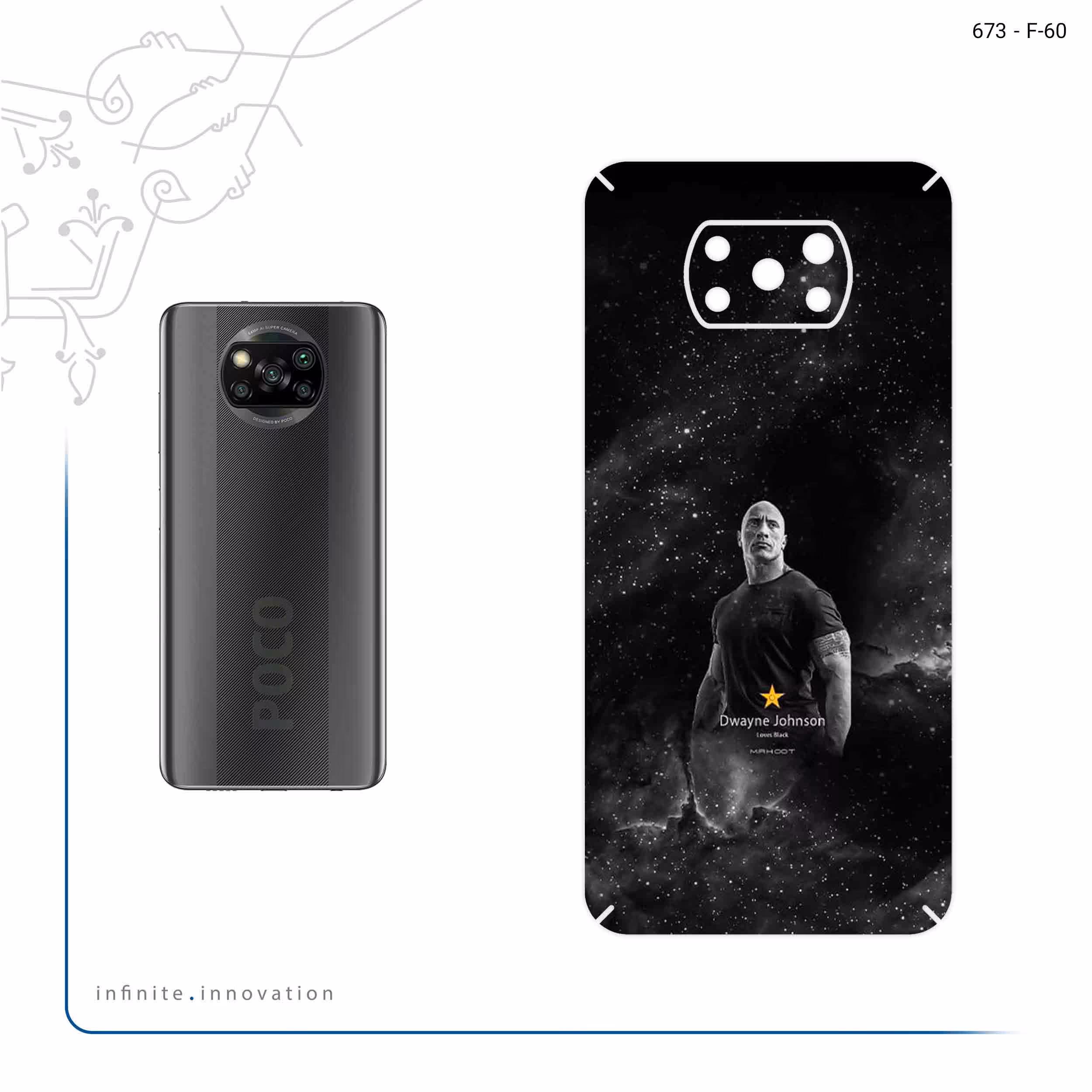 برچسب پوششی ماهوت مدل Dwayne Johnson مناسب برای گوشی موبایل شیائومی Poco X3 Pro