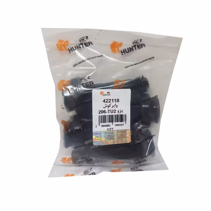وایر شمع هانتر کد 422118 مناسب برای پژو 206 تیپ 2 بسته 4 عددی