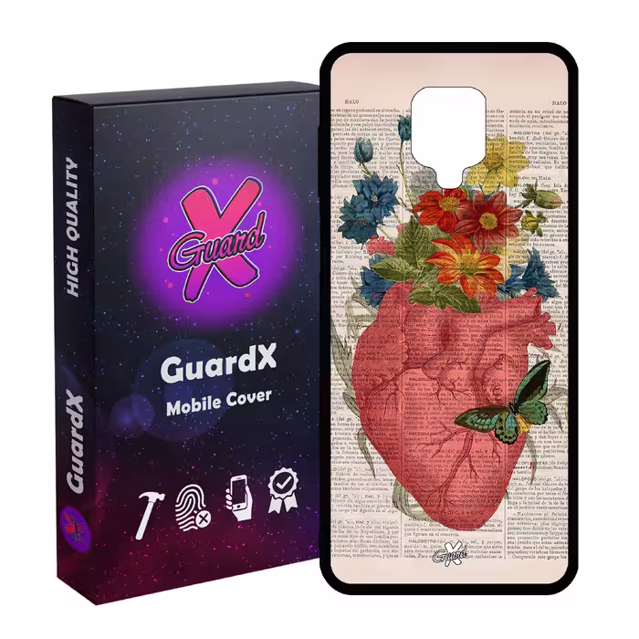 کاور گارد ایکس طرح قلب مدل Glass10505 مناسب برای گوشی موبایل شیائومی Redmi Note9 Pro/Note 9 Pro Max/Redmi Note 9S/MI Poco M2 Pro