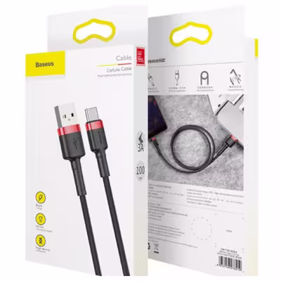 کابل تبدیل USB به USB-C باسئوس مدل CATKLF-B91 Cafule طول  1 متر