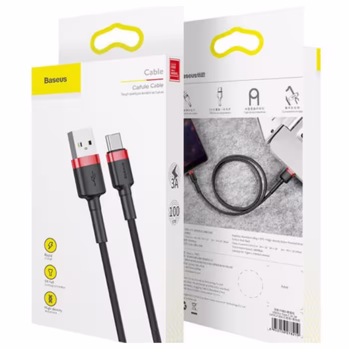 کابل تبدیل USB به USB-C باسئوس مدل CATKLF-B91 Cafule طول  1 متر