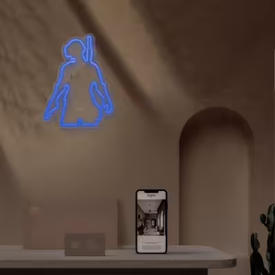 چراغ دیواری نئون دیزاین طرح Pubg-GL_BL