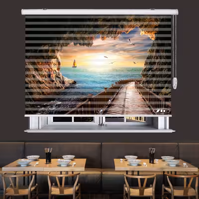  پرده زبرا زیو مدل L5075 سایز 100x150 سانتی متر