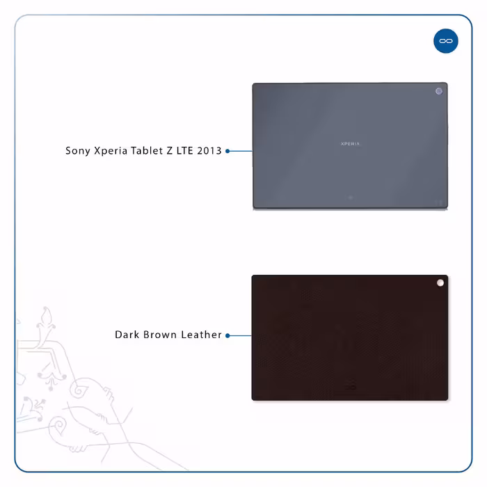 برچسب پوششی ماهوت مدل Dark-Brown-Leather مناسب برای تبلت سونی Xperia Tablet Z LTE 2013
