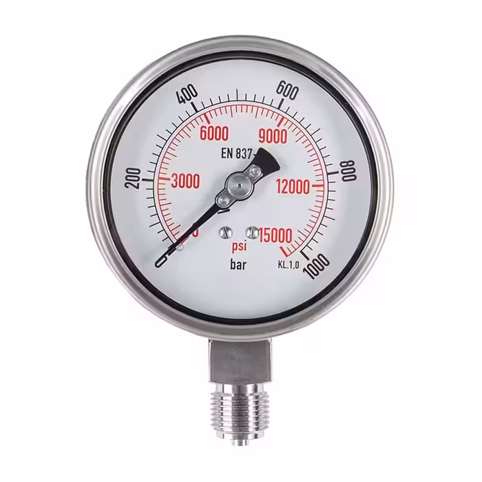گیج فشار صفحه 10 سانت خشک 1000 بار