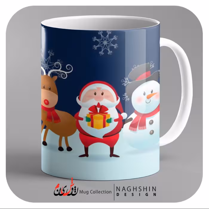 ماگ سرامیکی طرح کریسمس 9  Merry Christmas- چاپ سابلیمیشن - کیفیت و چاپ عالی