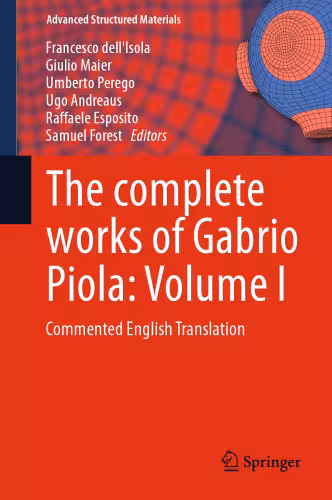 خرید و دانلود نسخه کامل کتاب The complete works of Gabrio Piola: Volume I: Commented English Translation