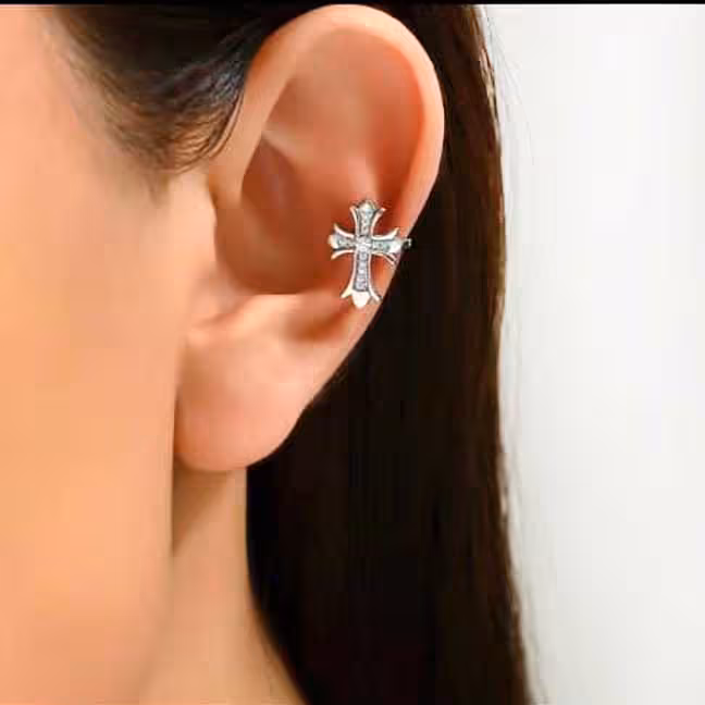 گوشواره استیل ایرکاف صلیب کد11