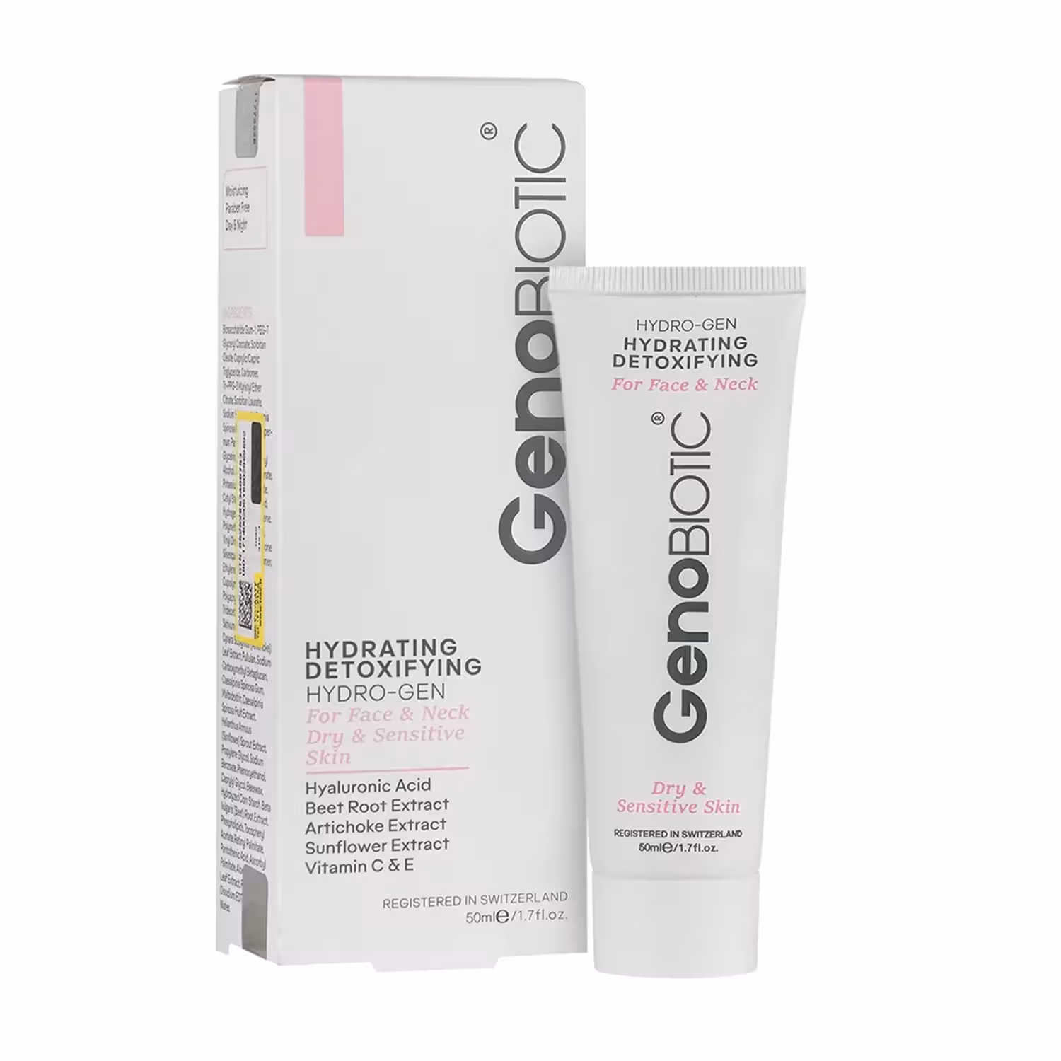 کرم رطوبت رسان صورت پوست خشک ژنو بایوتیک 50 میل | Geno Biotic Hydrating And Detoxifying Cream For Dry Skin