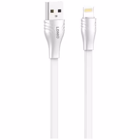 کابل شارژر آیفون LIGHTNING الدینیو LDNIO مدل LS550 متراژ 20 سانتی متر