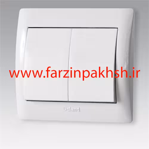 کلید دو پل توکار دلند مدل آریا سفید