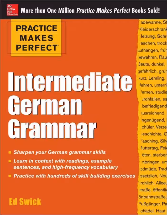 کتاب آلمانی اینترمدیت جرمن گرامر Practice Makes Perfect Intermediate German Grammar
