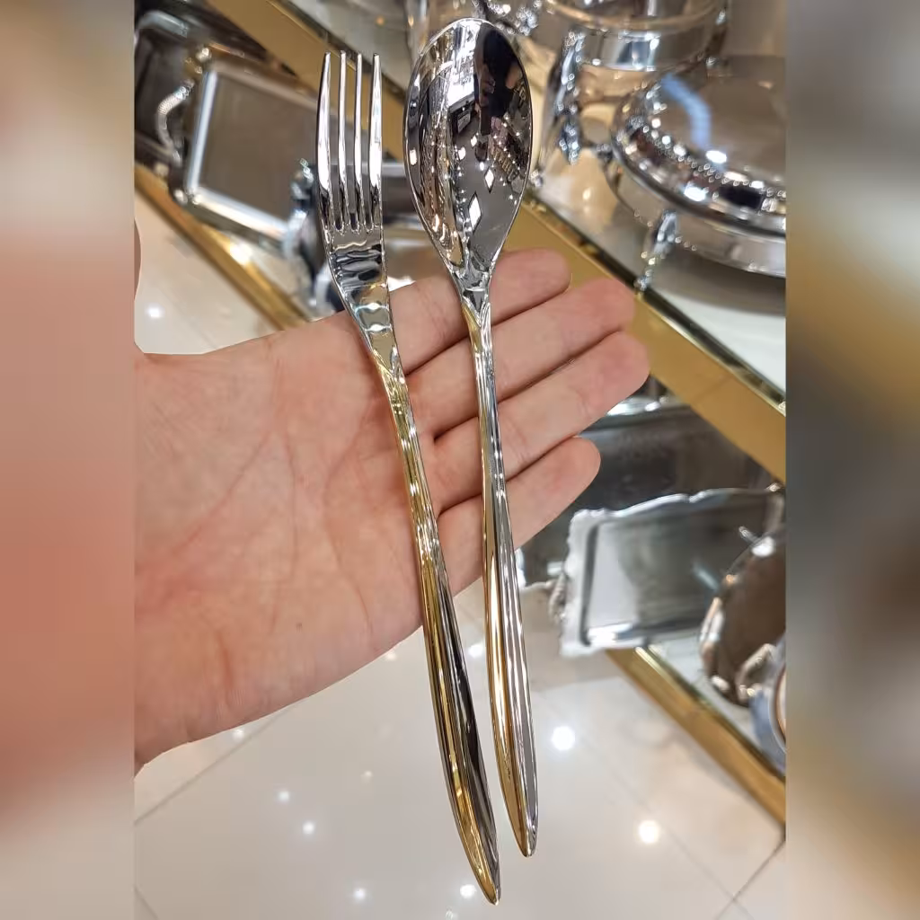 سرویس قاشق چنگال 110 پارچه 24 نفره بارونیا مدل 707g   هارد باکس