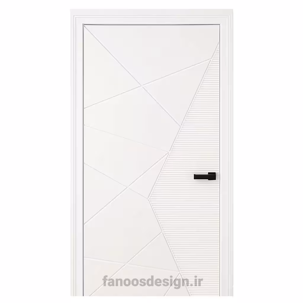 درب داخلی مدرن مدل هندسی با نوار بافت‌دار مرکزی کد 30639